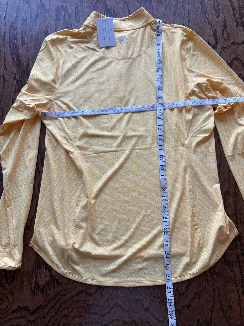 Peter Millar Yellow Long-Sleeve Quarter-Zip Golf Top - Picture 10 of 11